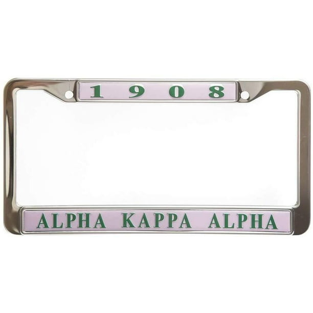 Alpha Kappa Alpha Sorority New Pink Metal License Plate Frame Alpha Kappa Alpha Sorority New Pink Metal License Plate Frame